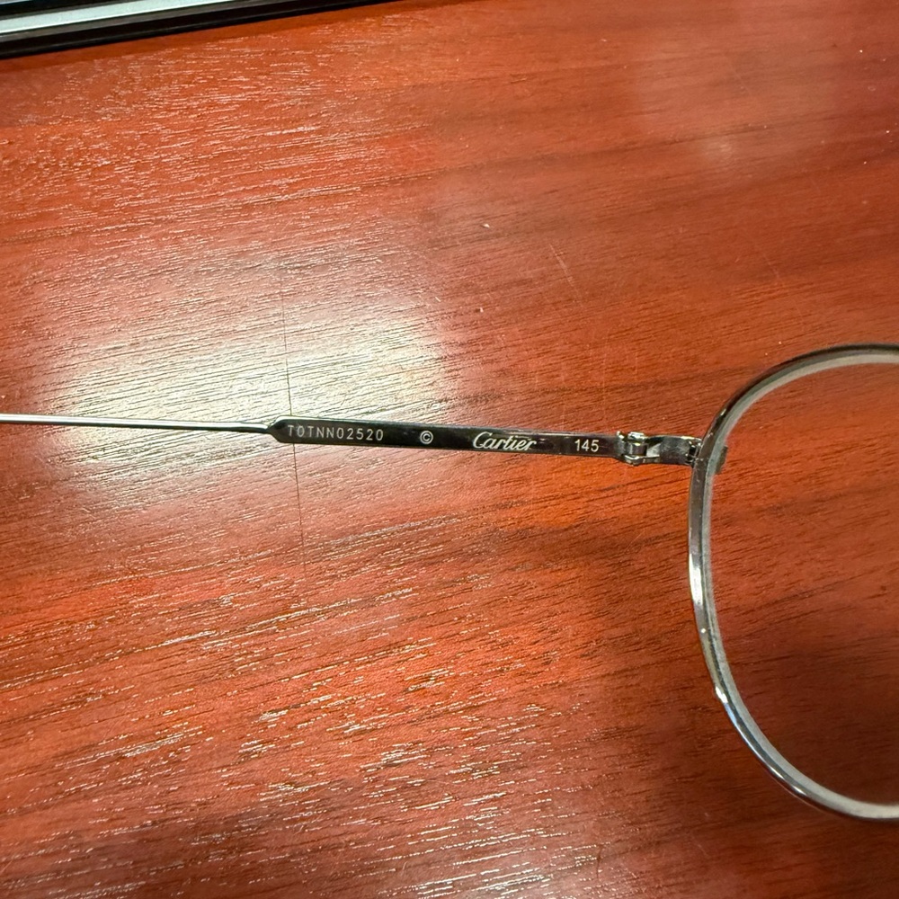 Cartier Silver Round Eyewear - Picture 3 of 10